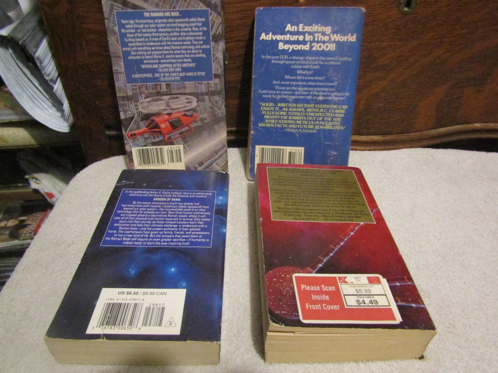Arthur C Clarke 4 Books Rama Series Classic Science Fiction