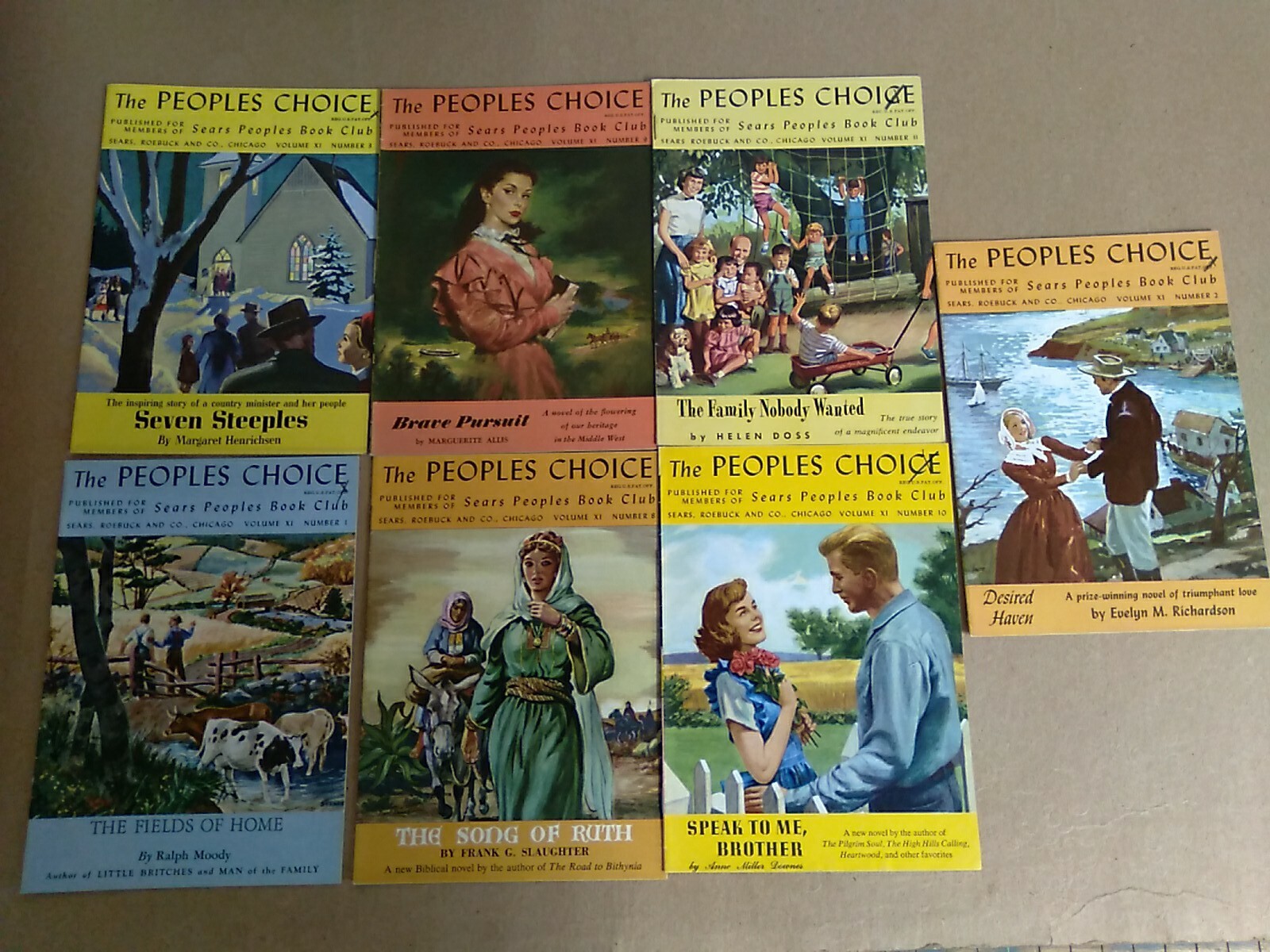 The Peoples Choice 7 Booklets Vol.11#1,2,3,8,9,10,11 Sears Roebuck & Co. 1954