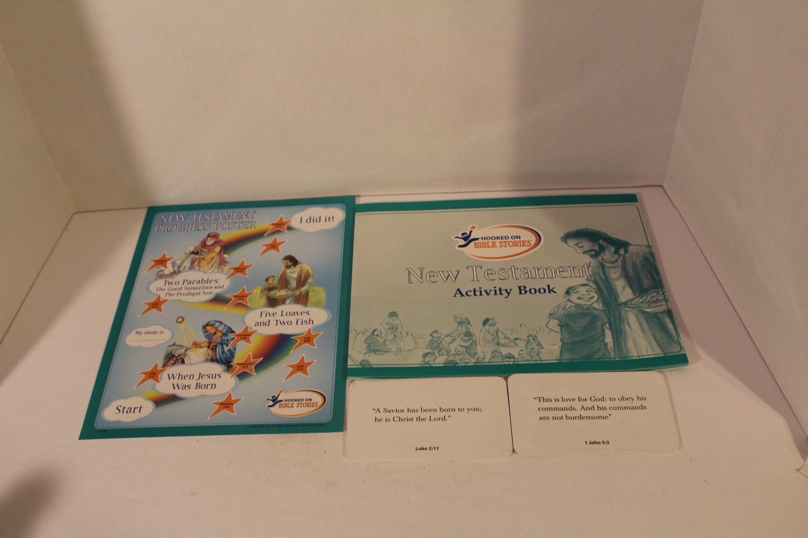 Hooked on Bible Stories NT Stories by LLC HOP (2006, Mixed Media) Open Box