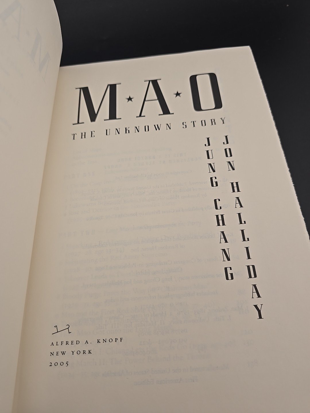 Mao The Unknown Story HC DJ Jung Chang Jon Halliday 2005 Excellent Cond