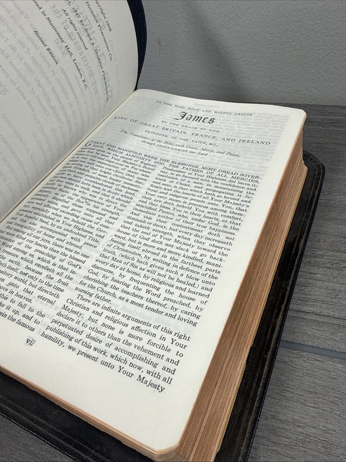 Holy Bible New Analytical Indexed Edition MOROCCO LEATHER Concordance Dickson
