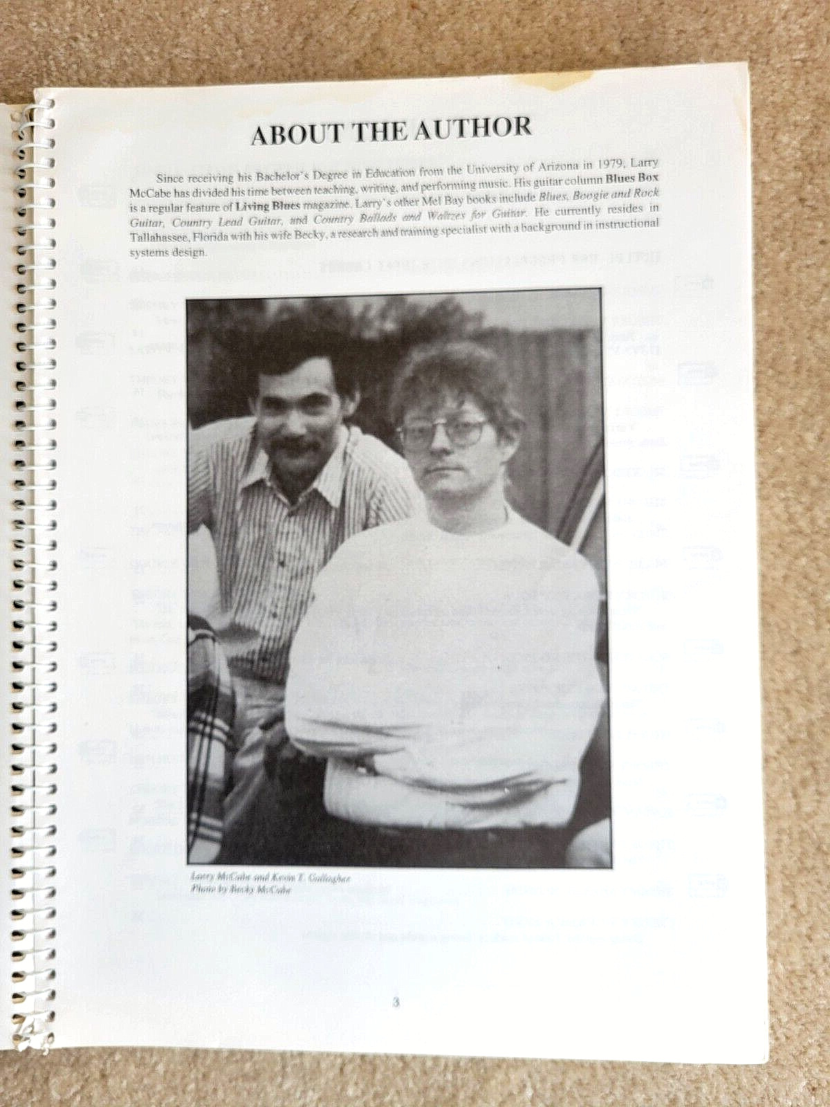 BLUES BAND RHYTHM GUITAR By Larry Mccabe – Spiral Bound 1993
