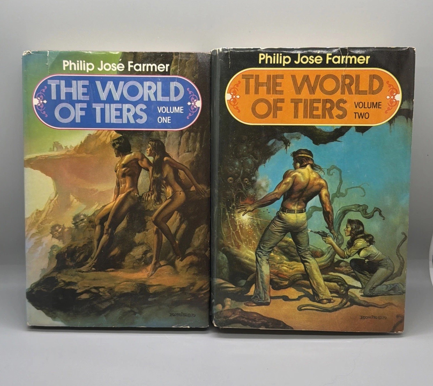 The World of Tiers by Philip Jose Farmer HCDJ Set Vol 1 & 2 Hardcover