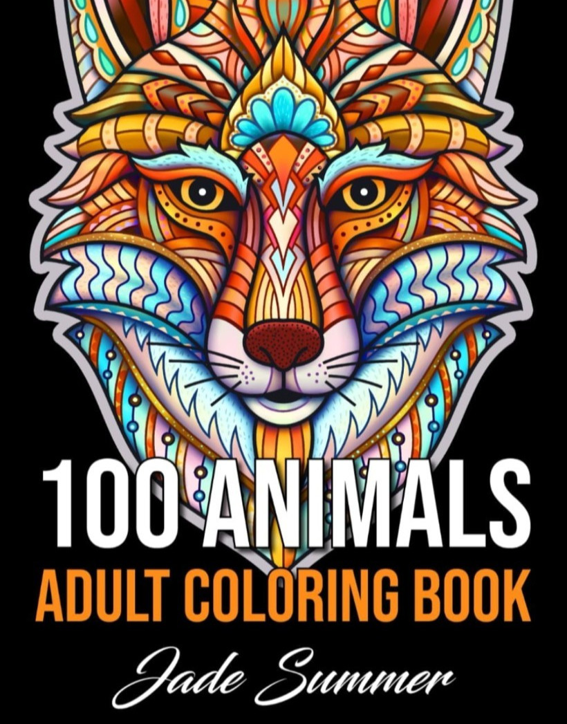 3 Adult Coloring Books Creative Mindful Stress Relief Jade Summer Animals Nature