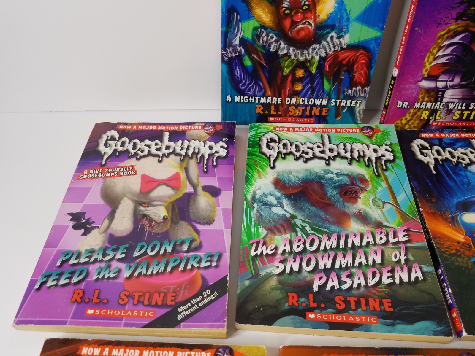 Mix Lot 9 Goosebumps R L Stine PB Books Scholastic Publications 1990s &2000s