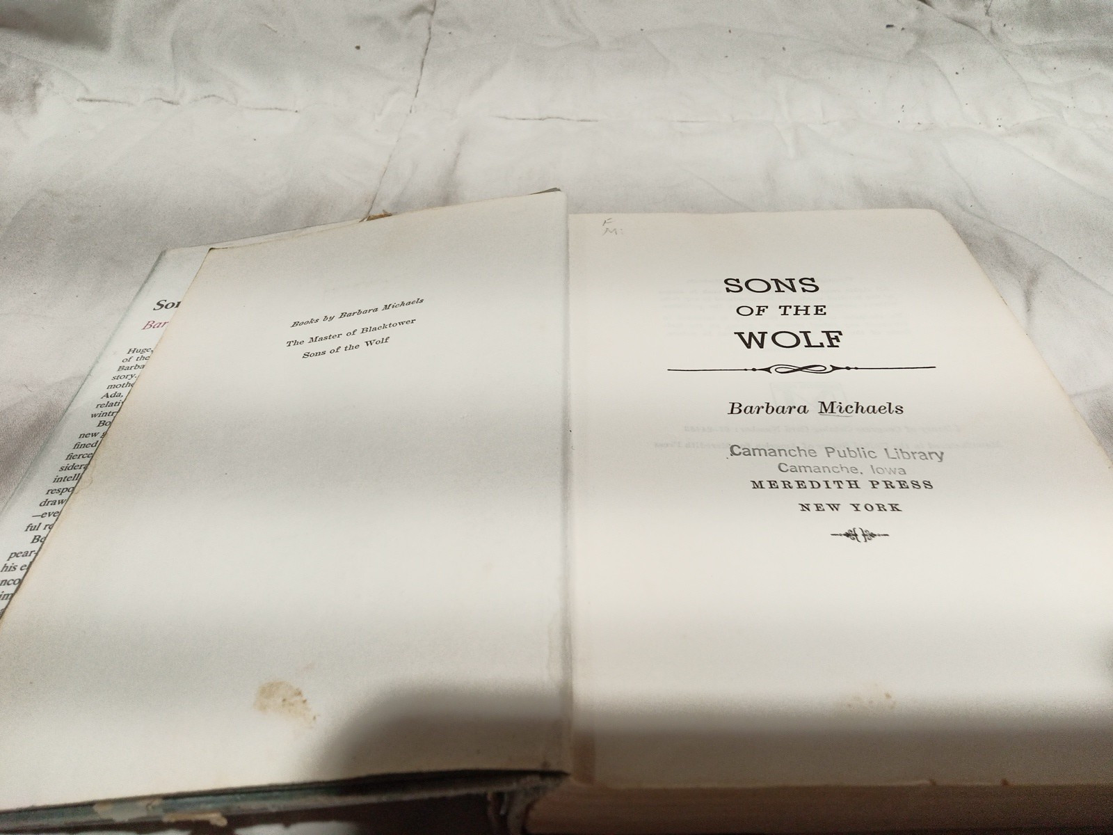 Sons of the Wolf by Barbara Michaels First Edition HC w DJ 1st Printing