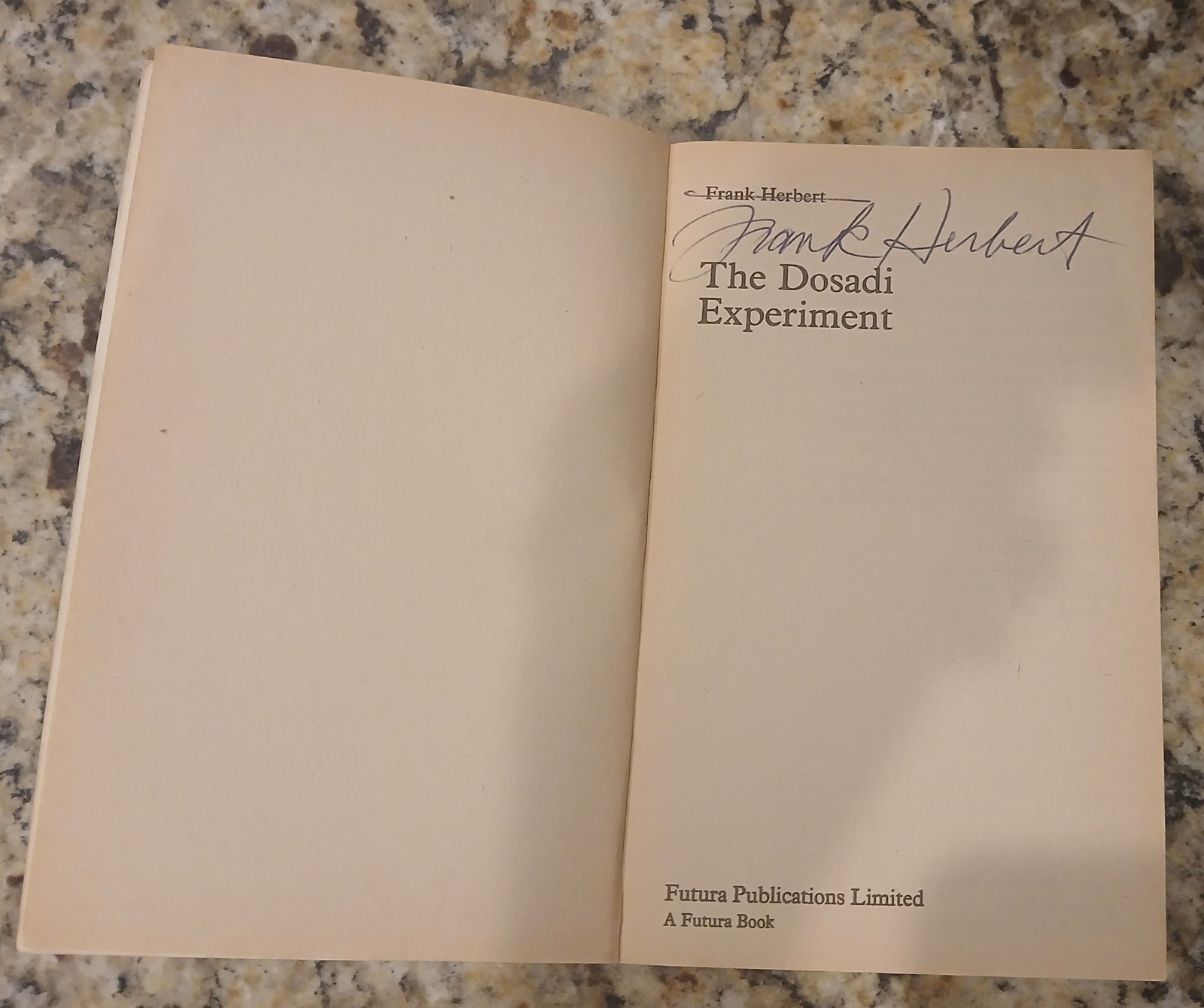 THE DOSADI EXPERIMENT by Frank Herbert, SIGNED 1980 FUTURA PAPERBACK