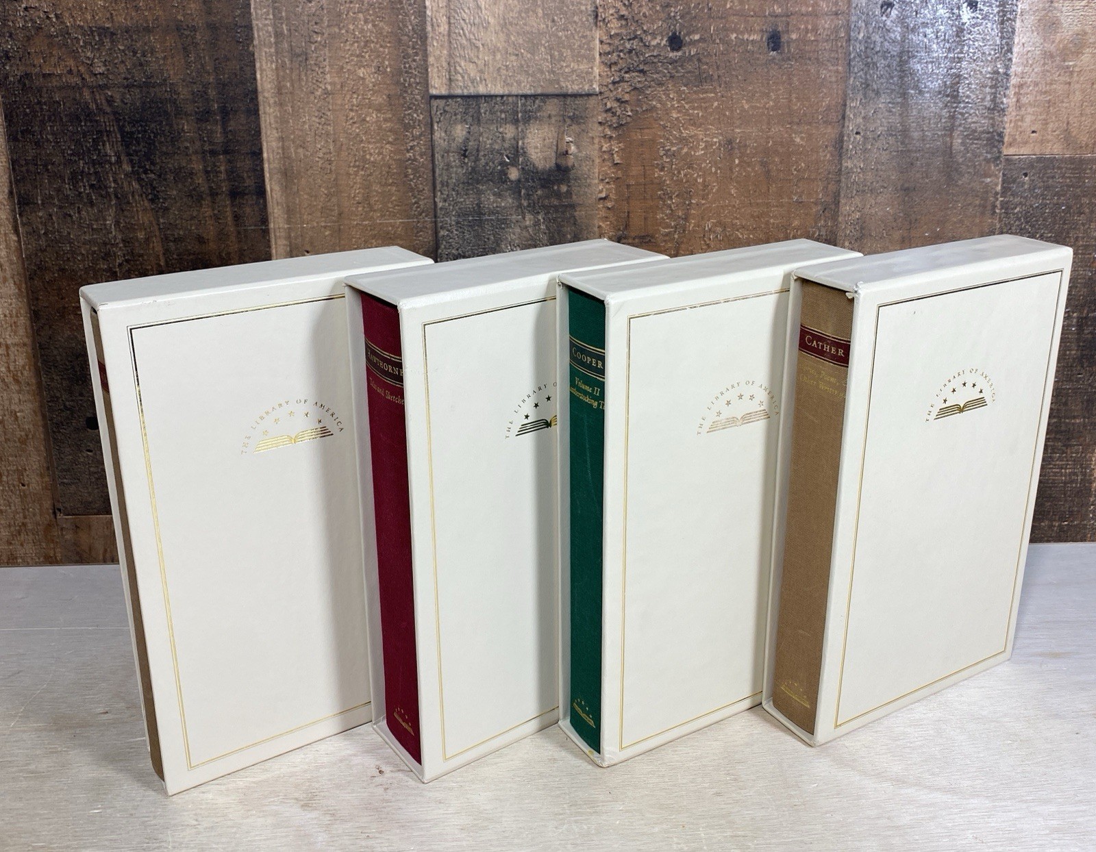 Lot of 4 Library of America Series HC Books – Dreiser Hawthorne Cooper Cather