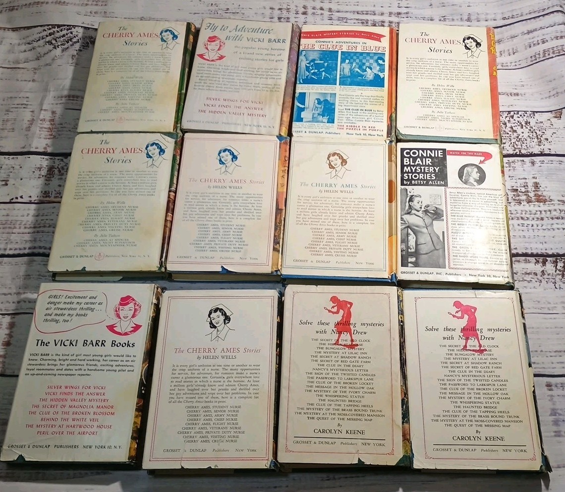 Lot of 12 Vintage Beverly Gray Books HCDJ Clair Blank 1934-1953 Grosset Dunlap