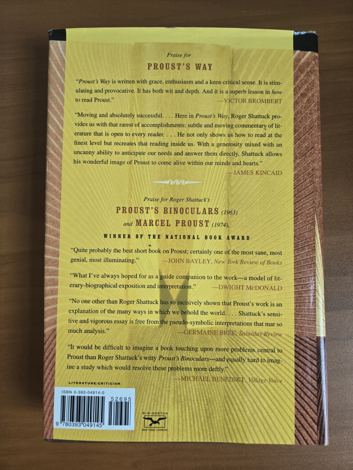Proust’s Way : A Field Guide to in Search of Lost Time by Roger Shattuck (2001,