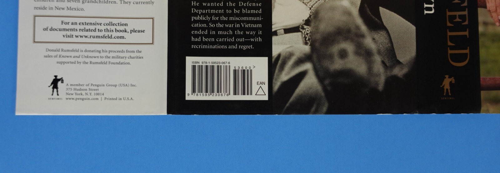 KNOWN AND UNKNOWN BY DONALD RUMSFELD, SIGNED