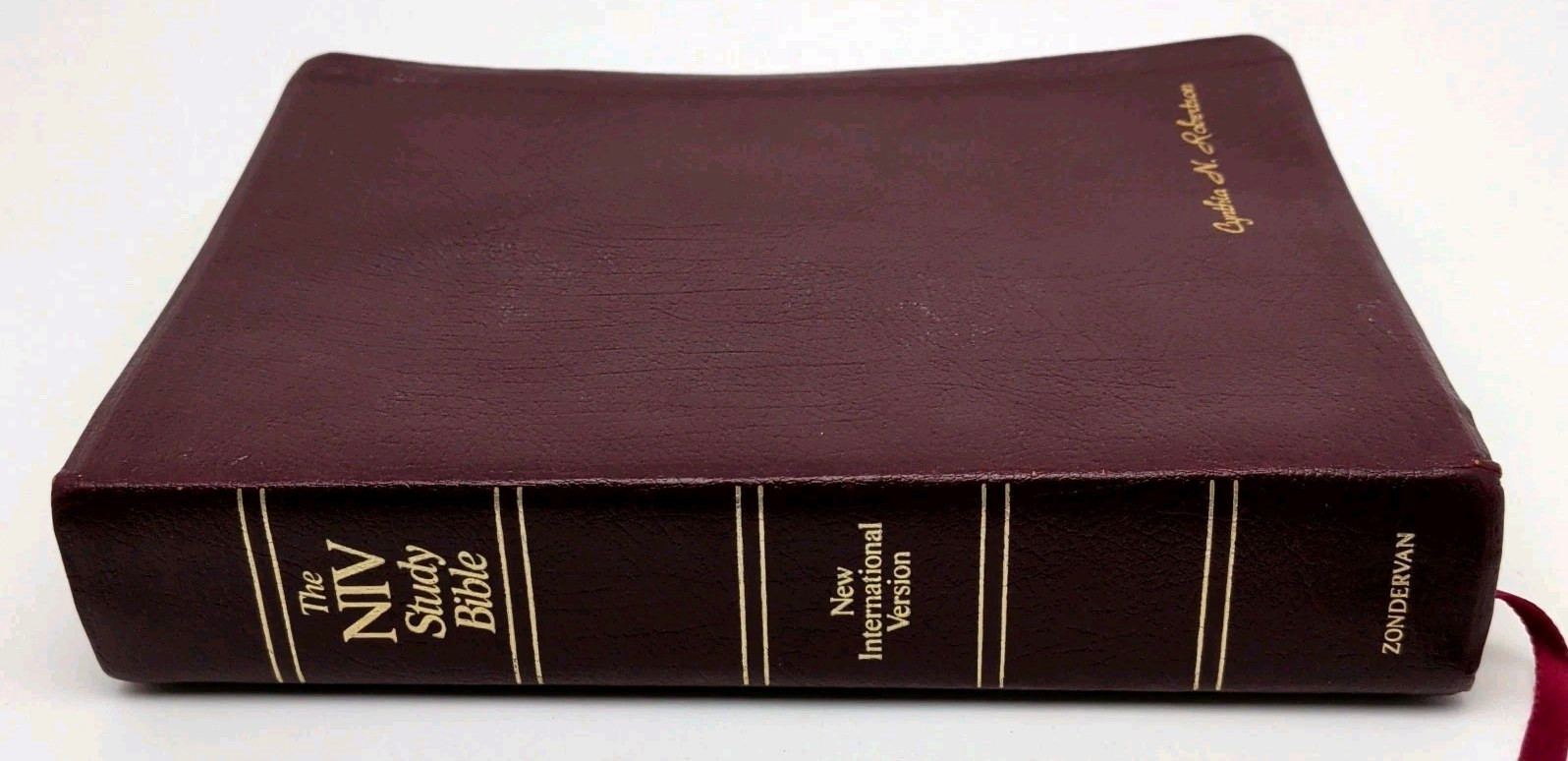NIV Study Bible 1985 Leather Indexed New International Version Bonded Leather