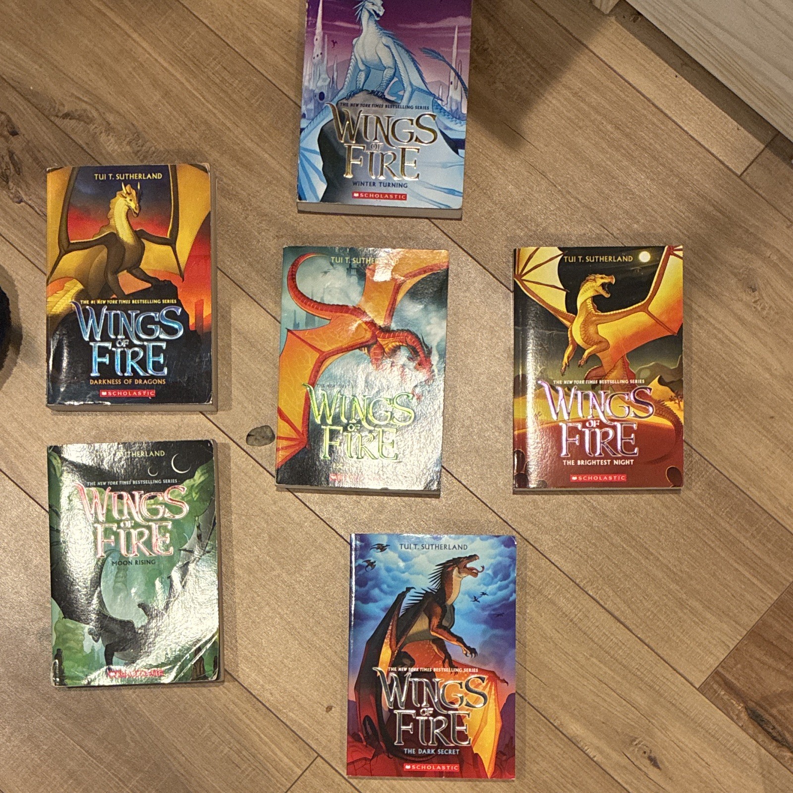 Wings Of Fire Book Series Set 1-6 By Tui T. Sutherland Scholastic Paperback Lot