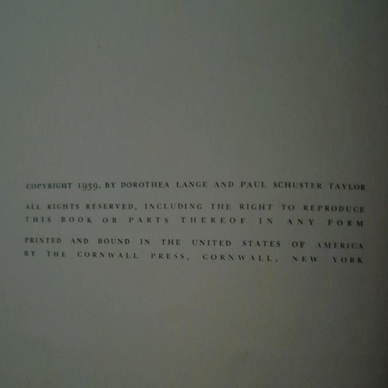 An American Exodus Dorothea Lange & Paul S. Taylor Hardcover 1939 Illustrated