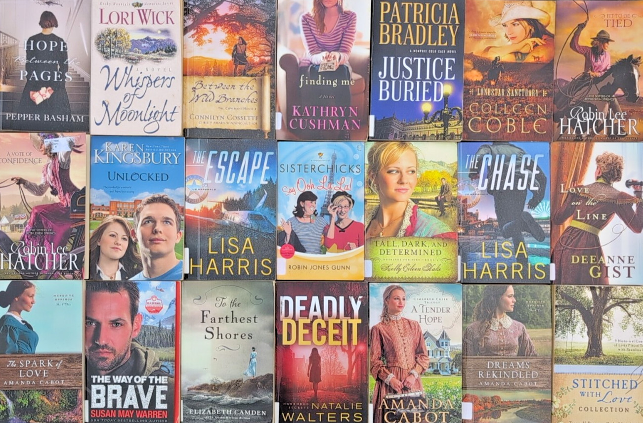 RANDOM MIX Lot of 10 CHRISTIAN FICTION Paperbacks ROMANCE Suspense Mystery