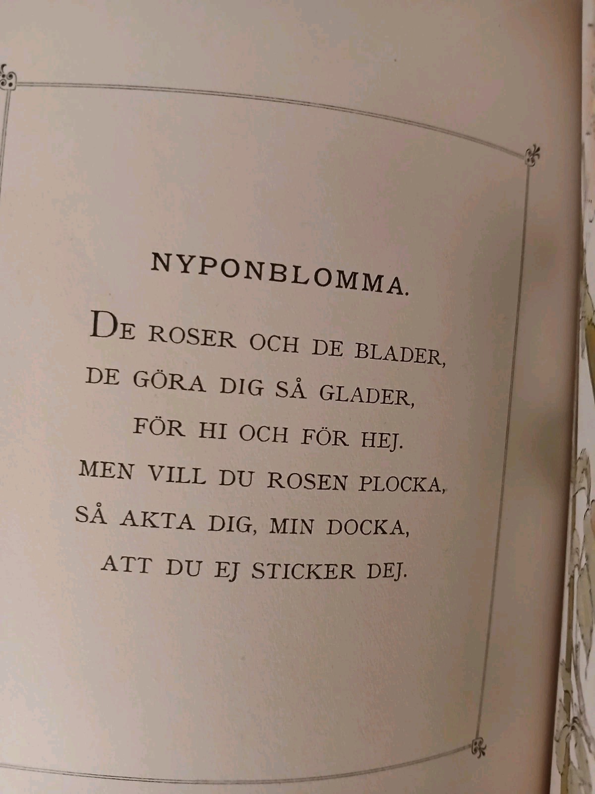 Antique Book Prinsarnes Blomsteralfabet HC 1892 Sweden Illustrated Alphabet