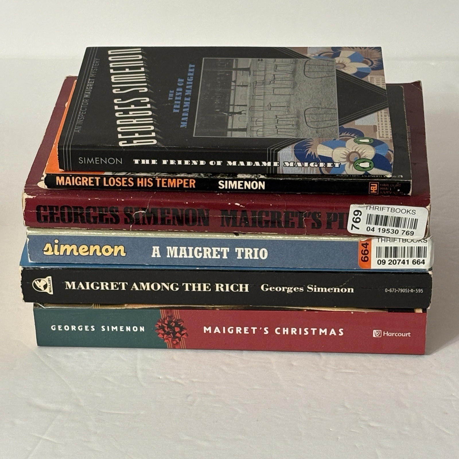 Georges Simenon Novels Lot of 6 Miscellaneous Paperbacks Preowned Maigret