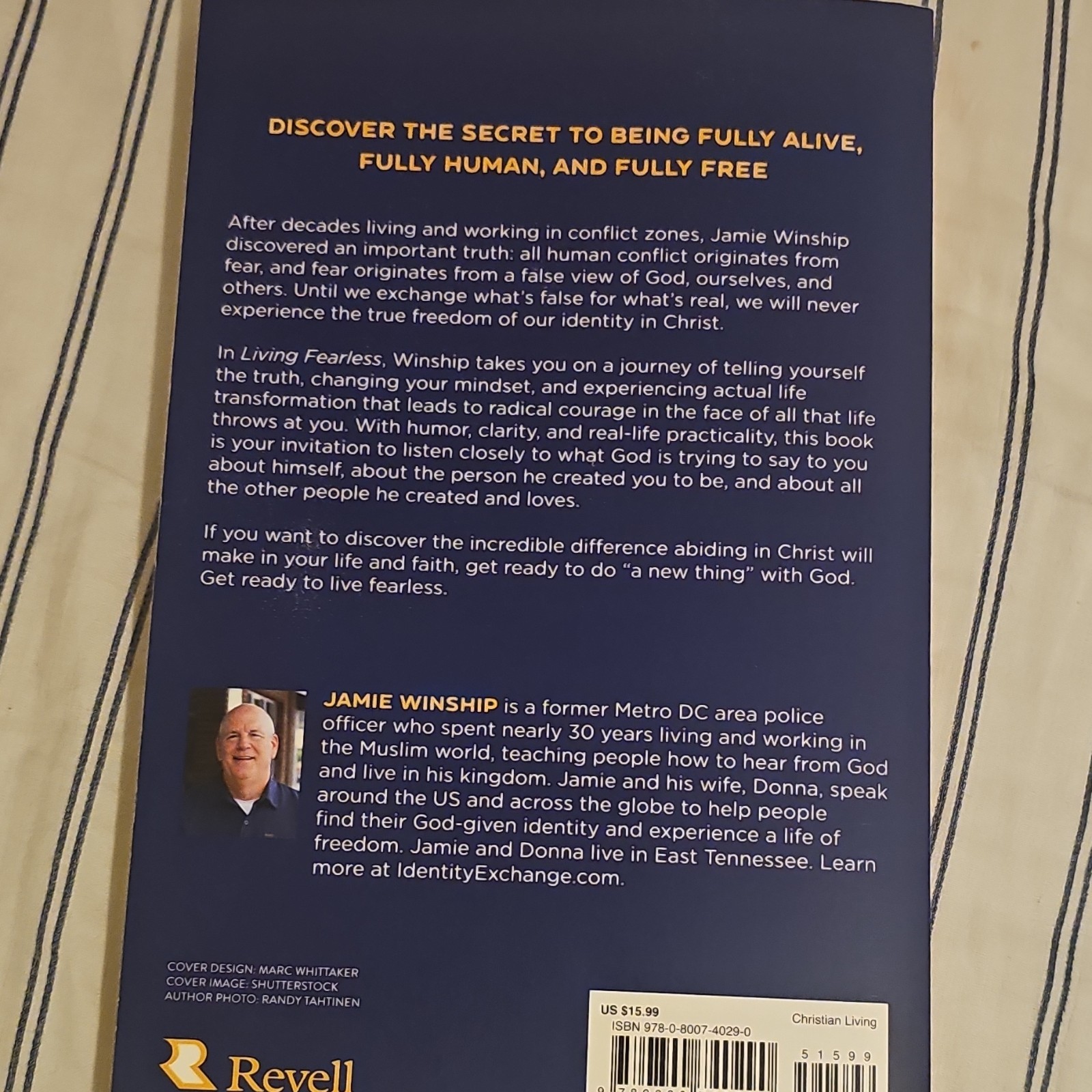 Revell Living Fearless by Jamie Winship Trade Paperback Religion Self-Help 2022