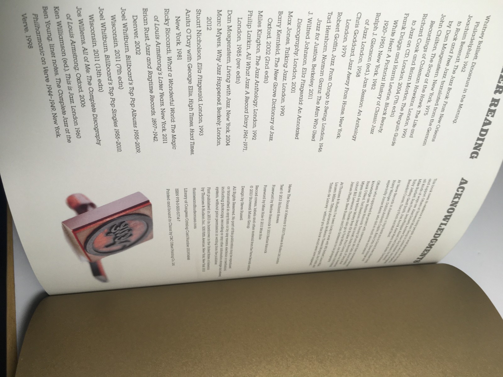 Verve: The Sound of America by Richard Havers – 2013 Thames & Hudson Hardcover