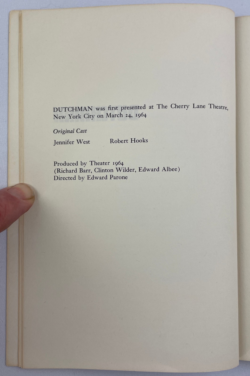 Dutchman & The Slave : Two Plays, LeRoi Jones, 1964, Amiri Baraka, TPBK