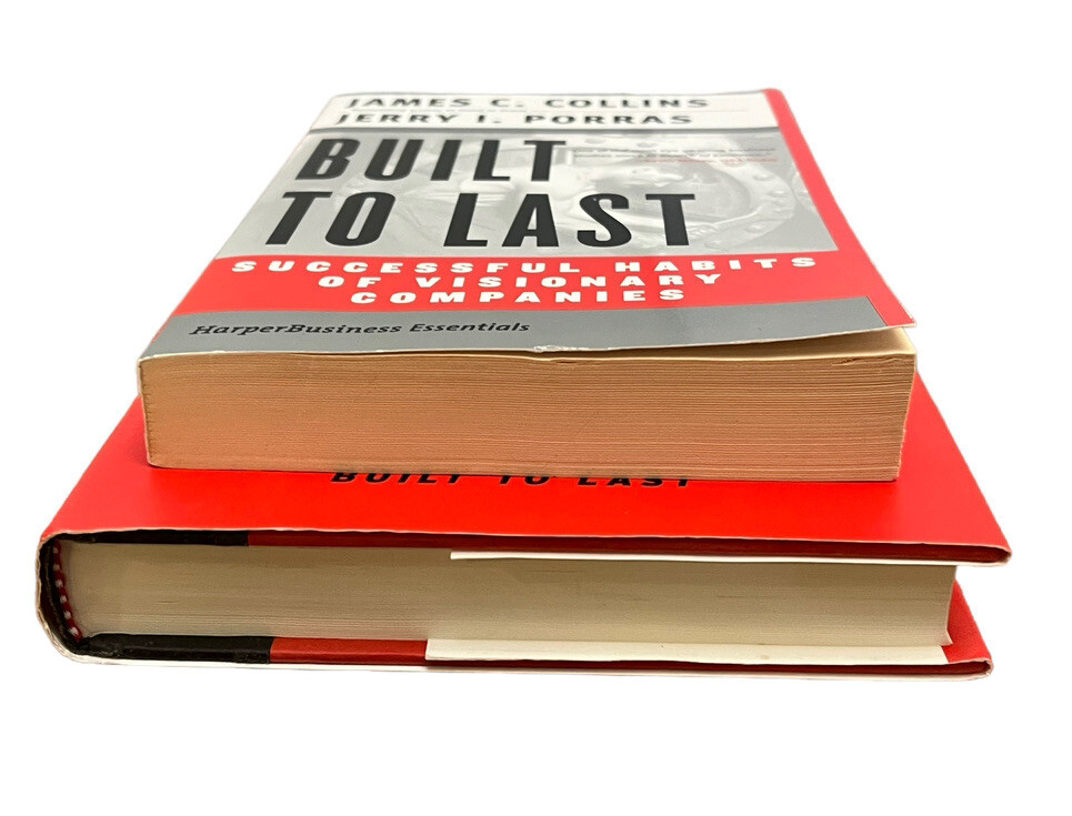 Lot Of 2 JIM COLLINS Books – Good to Great (HB) LN – Built To Last (PB) VG