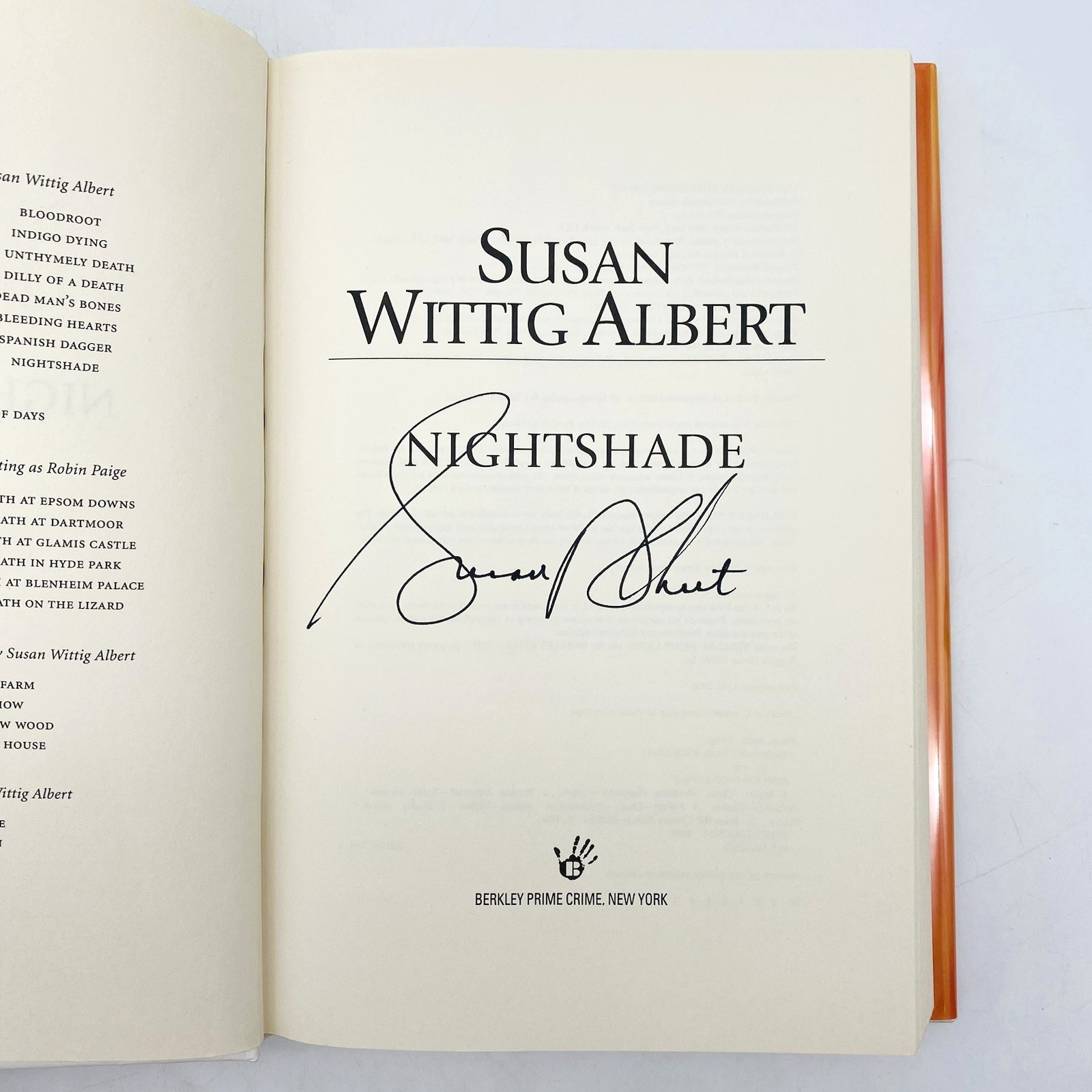 4 SIGNED China Bayles Novels First/First Susan Wittig Albert Hardcover Dust Jkt