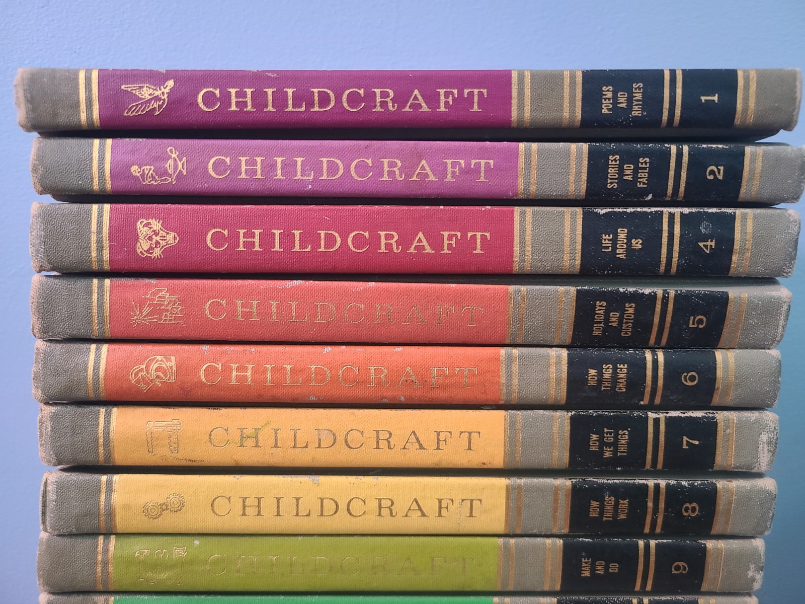 Vtg Childcraft Children’s Books Hardcover 1964 Books Missing 3 & 13. Rainbow