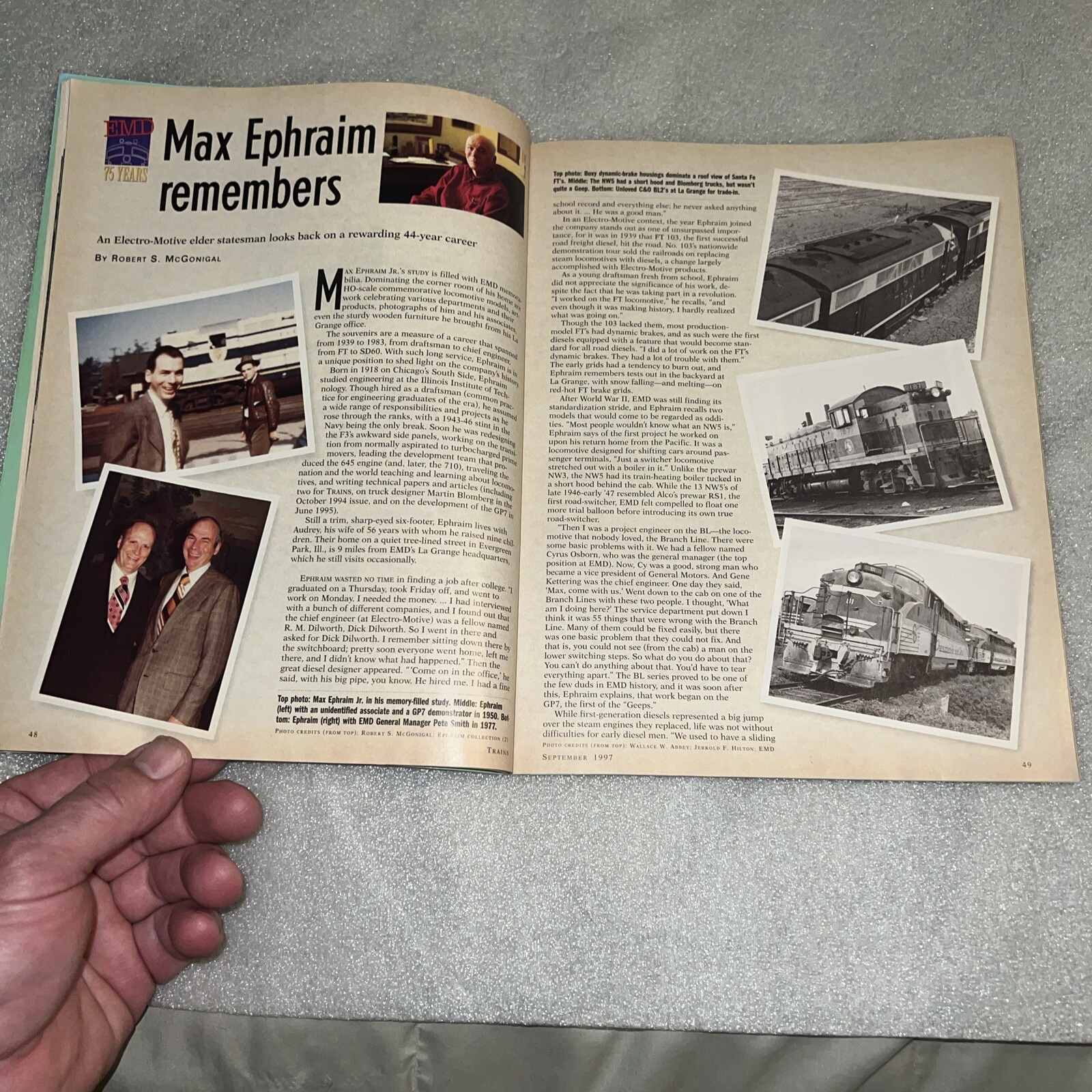 TRAINS Magazine, September 1997 EMD Locomotives 75 Years Collectors Edition T69
