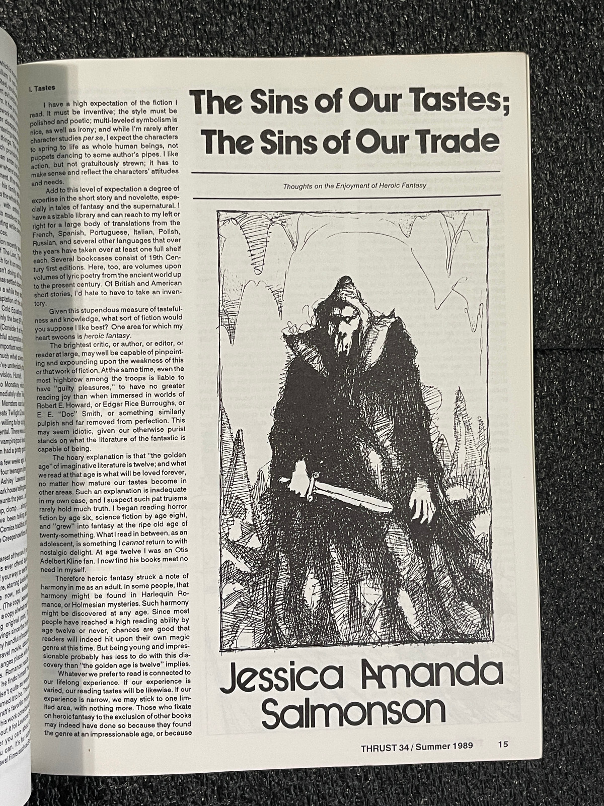 FANZINE Thrust SCIENCE FICTION FANTASY Review #34 Summer 1989 Platt illustrated