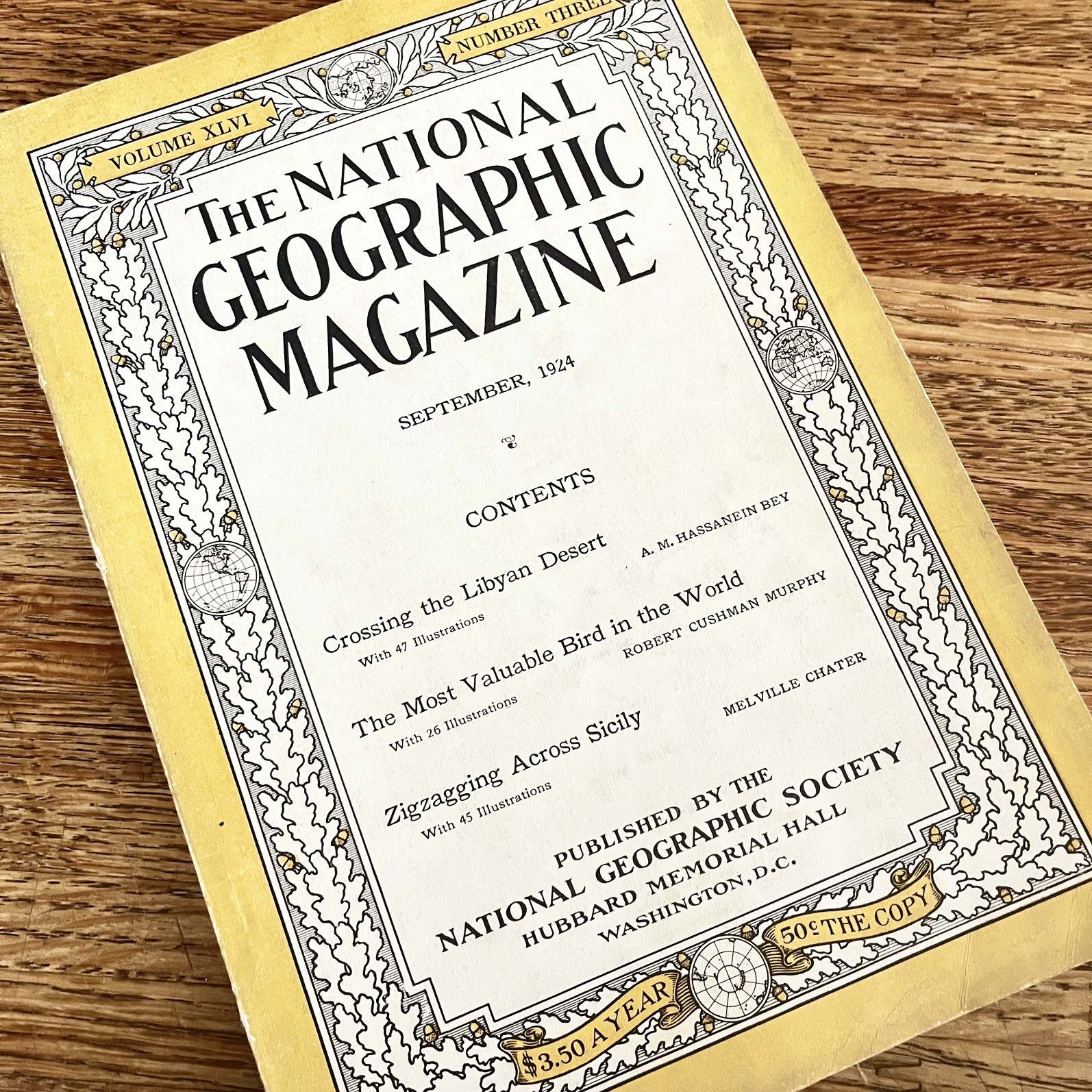Vintage September 1924 National Geographic Journal Magazine Paperback Book