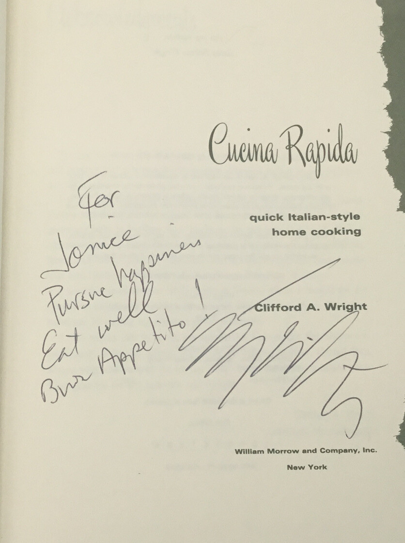 Vintage 1994 Cucina Rapida Italian-Style Cookbook Recipes Cookbook Rare! Signed!