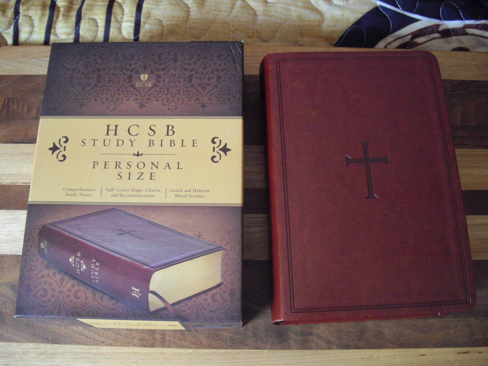 Brown Simulated Leather (LeatherTouch) HCSB Study Bible Personal Size CSB