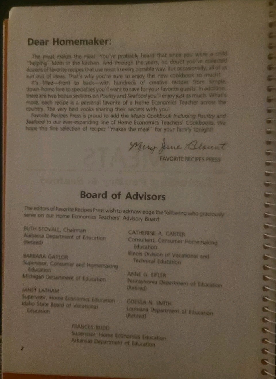 Teacher’s Favorite Meats Poultry Seafood Cookbook Recipes 1981 Vintage