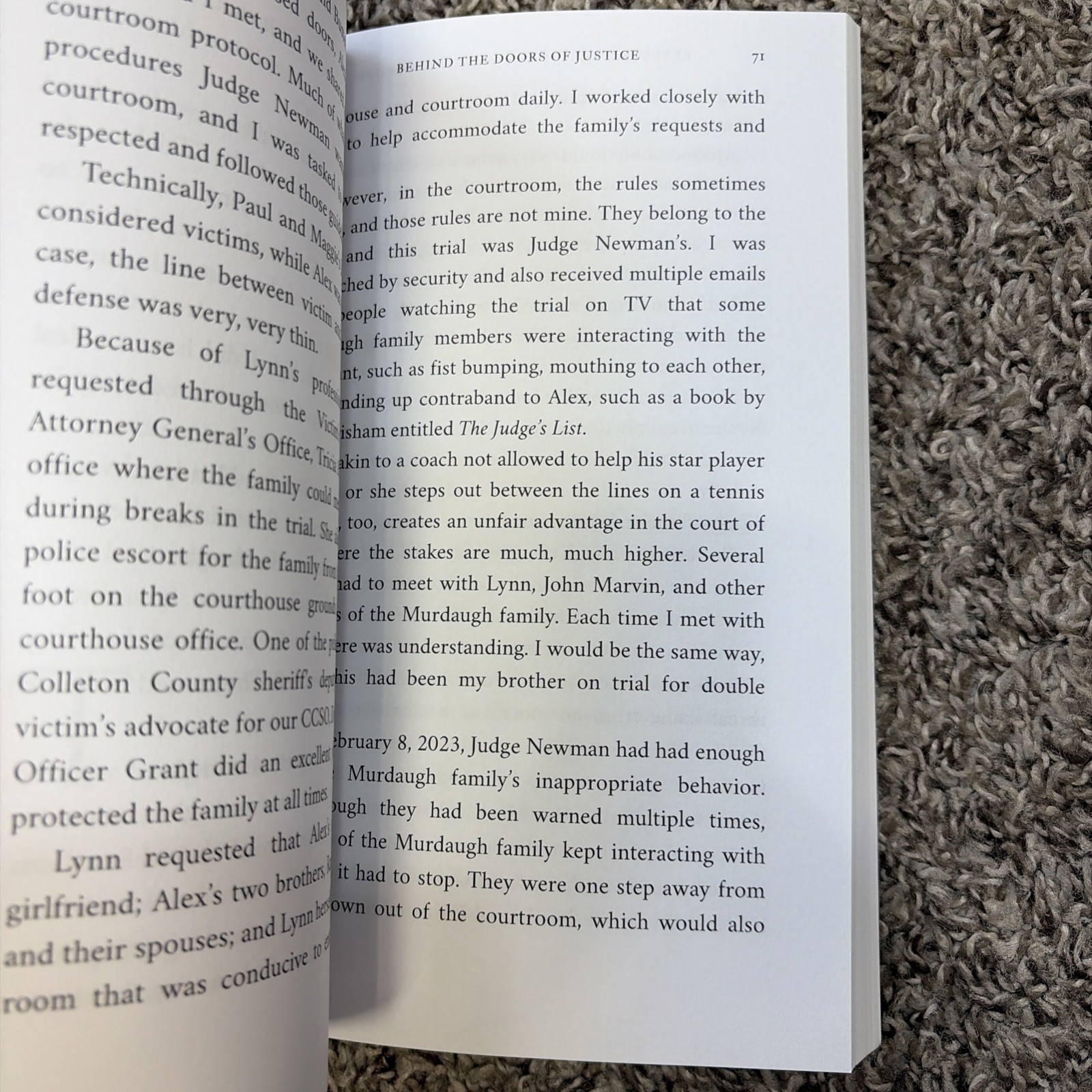 Behind the Doors of Justice: The Murdaugh Murders book by Rebecca Becky Hill