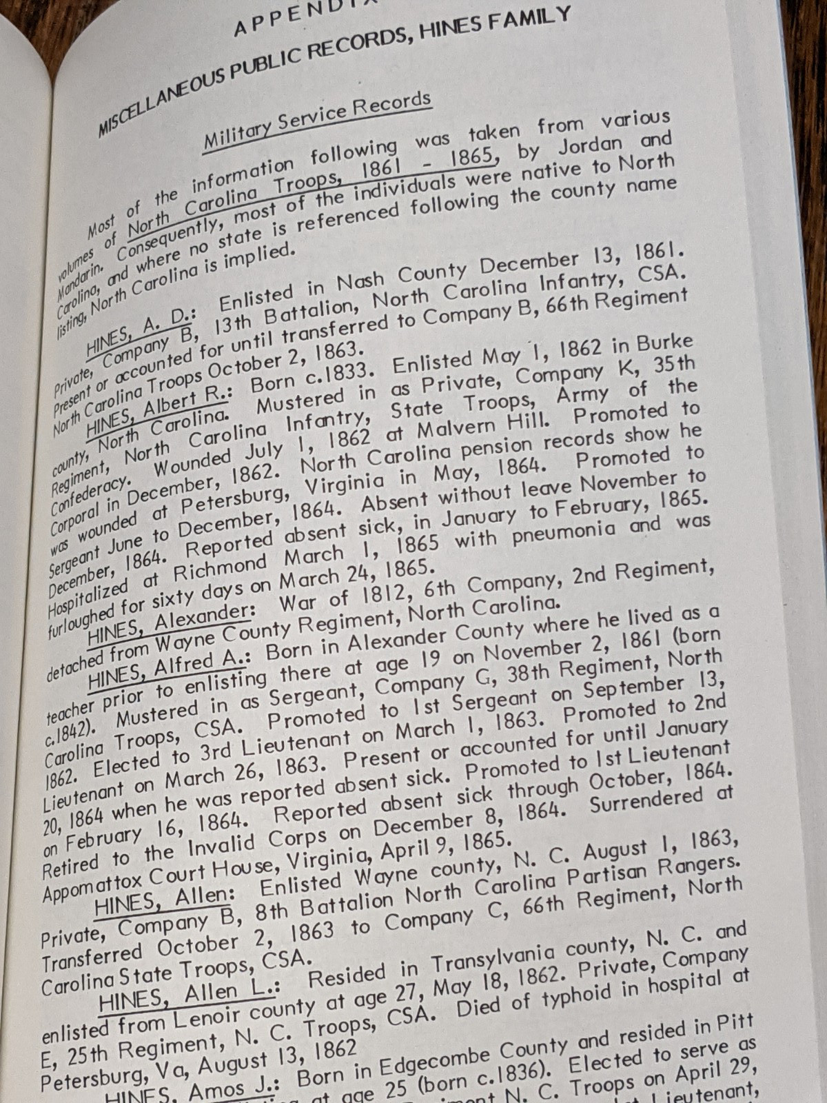 John William Hines and His Descendants of North Carolina & Virginia 1600-1876