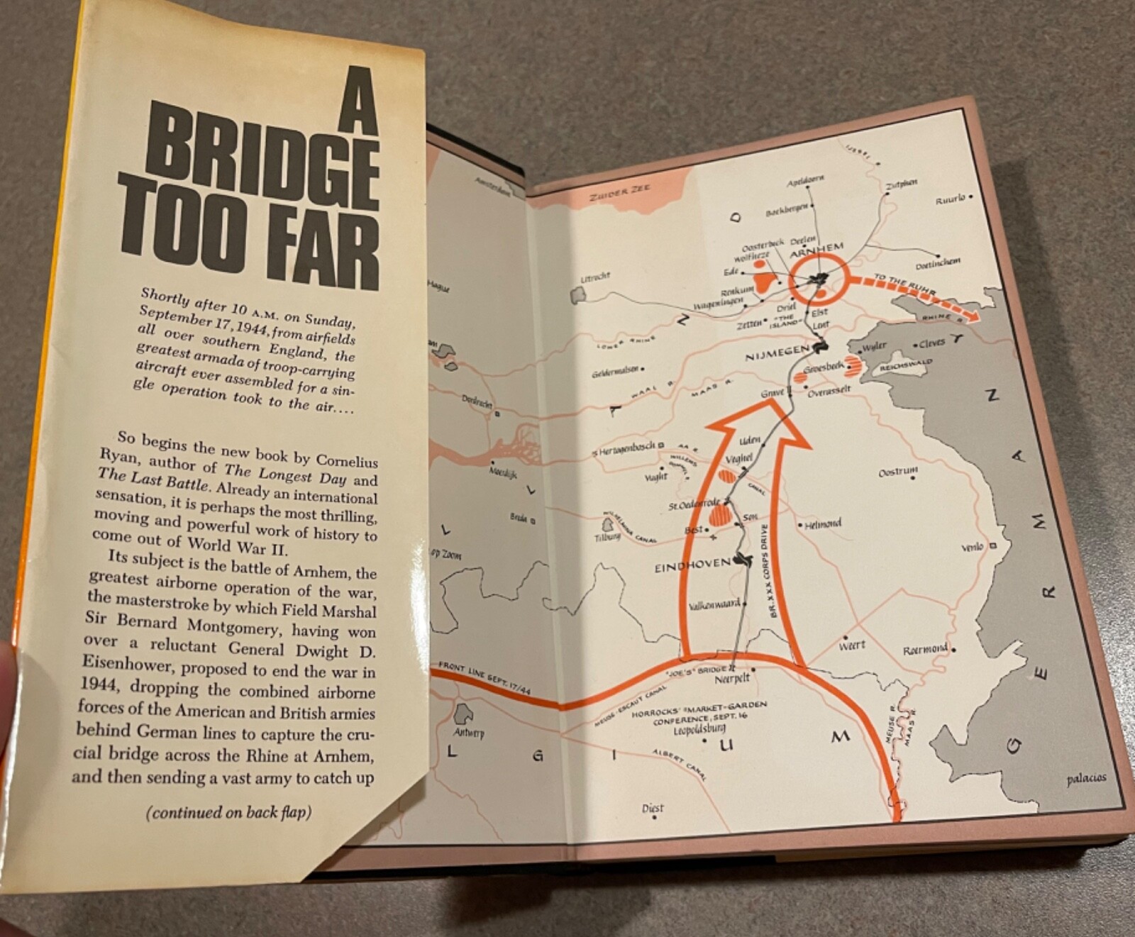 A Bridge Too Far by Cornelius Ryan (1974 First Edition, 4th Printing Hardcover)
