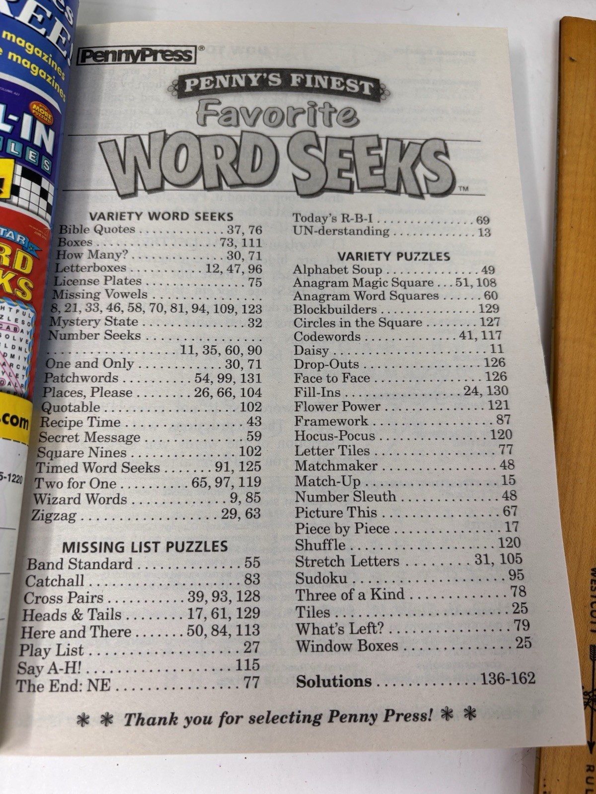 Lot of 5 Dell Penny Press Kappa Word Search Find Puzzle Books Jumbo,Tick Tock