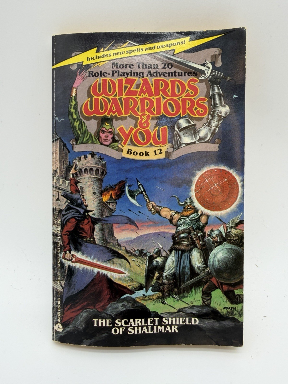 Wizards Warriors & You Book 12 Scarlet Shield of Shalimar CYOA 1986 Paperback