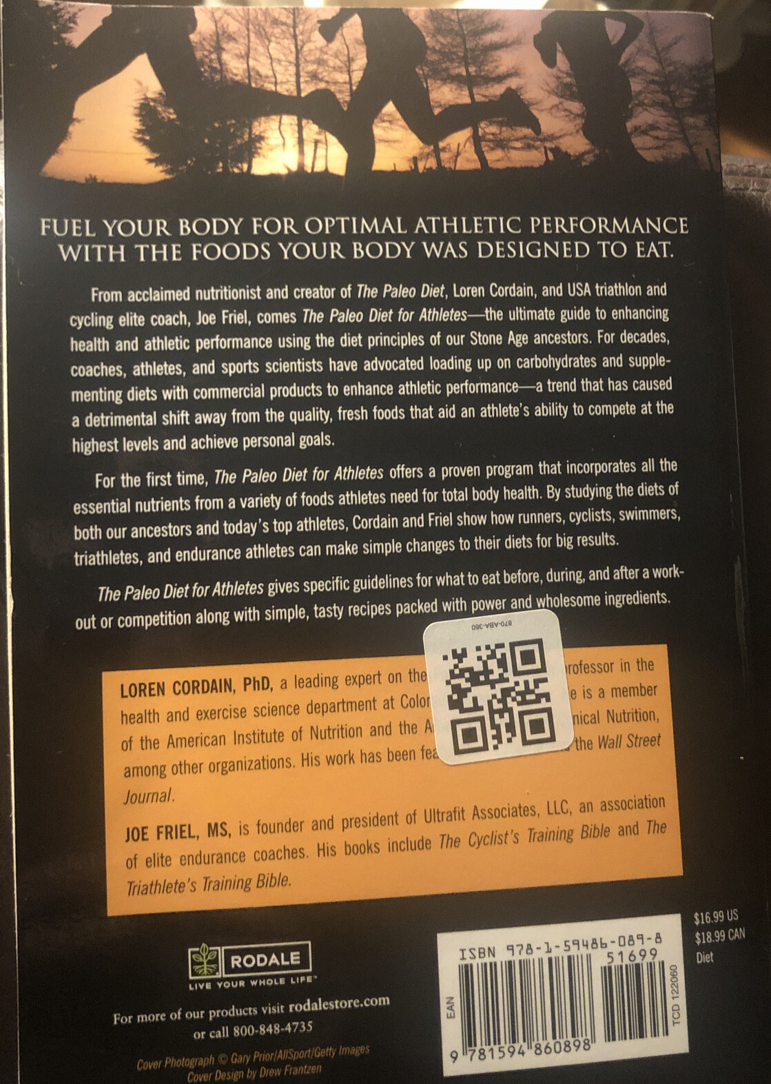 The Paleo Diet for Athletes A Nutritional Formula Peak Athletic Book Fast Ship