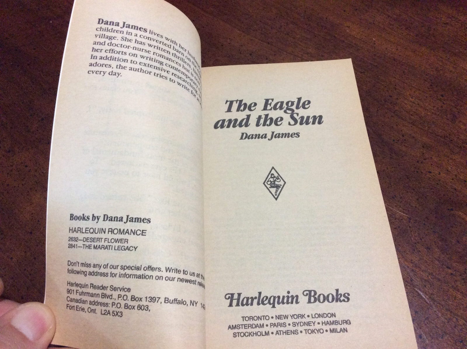 Eagle And The Sun By Dana James (Harlequin Romance) 1987 Paperback VG
