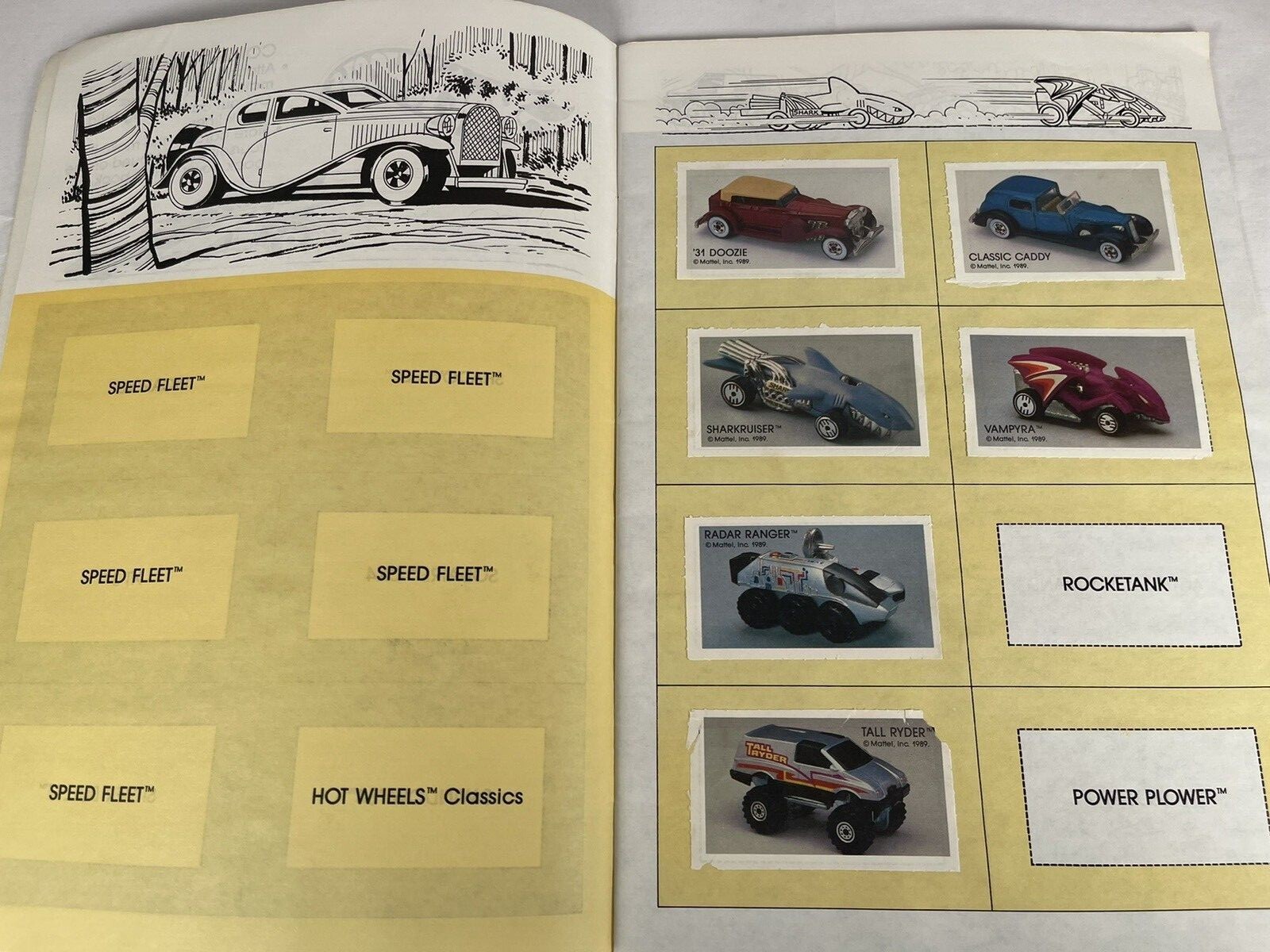 1992 Hot Wheels Sticker Fun Golden Book Vintage Mattel