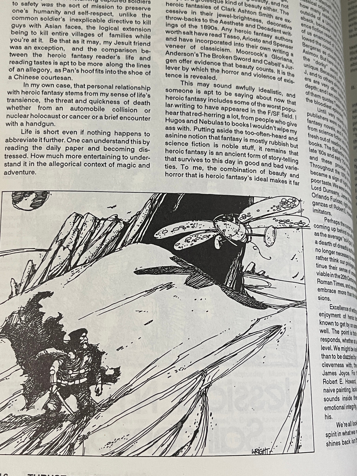 FANZINE Thrust SCIENCE FICTION FANTASY Review #34 Summer 1989 Platt illustrated