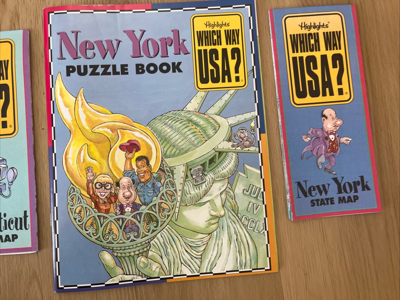 Highlights Which Way USA Puzzle Activity Books And Maps Lot of 12 NY, CA, TX, FL