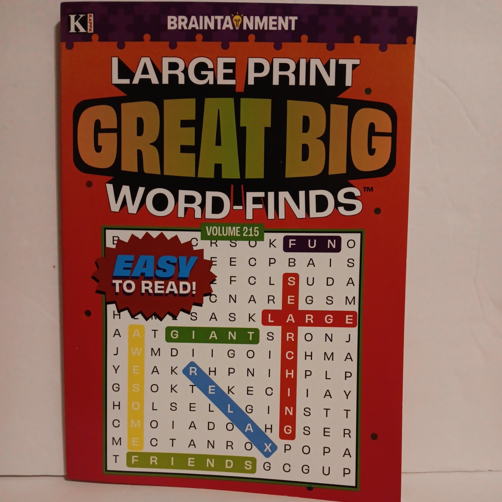 2 LARGE PRINT GREAT BIG Word Finds Kappa Puzzle Books Volumes 214 & 215 NEW