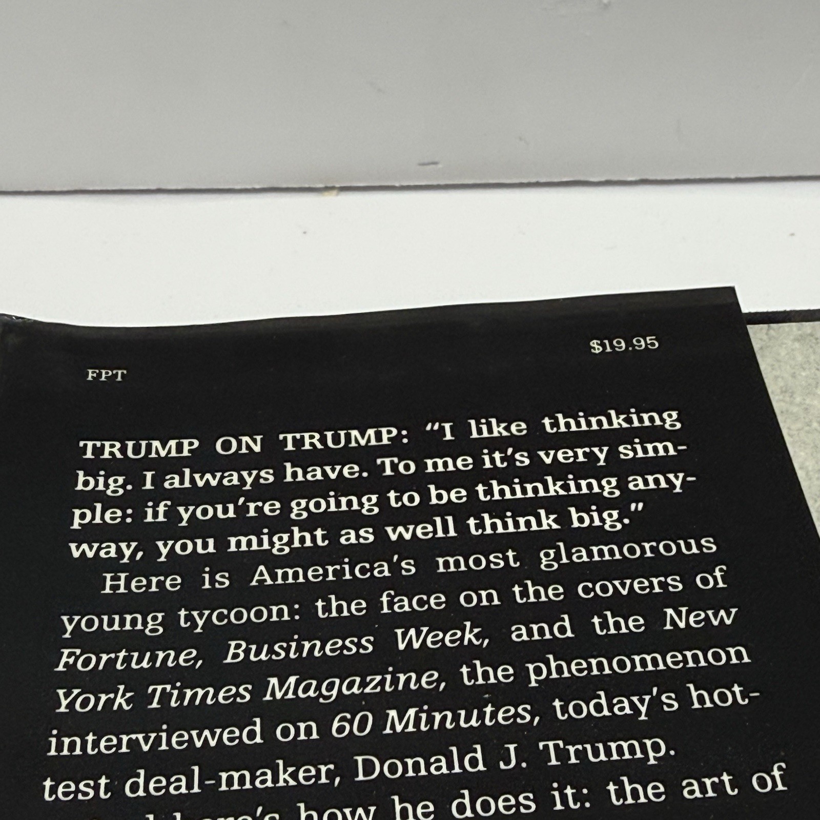 The Art of the Deal – Donald Trump HCDJ 1987 1st Edition