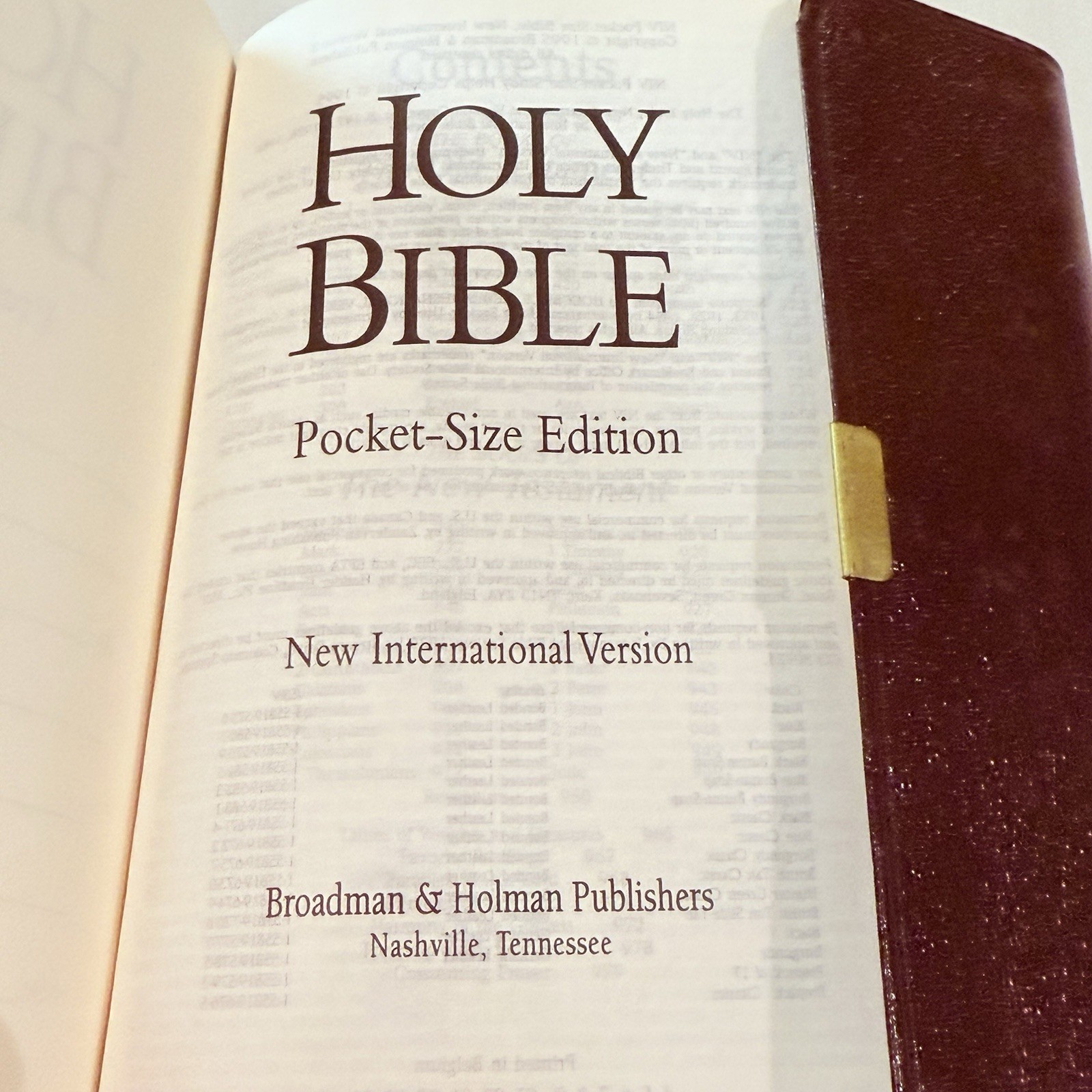 The Holman Pocket-Size Bible: New International Version : Burgundy Bonded
