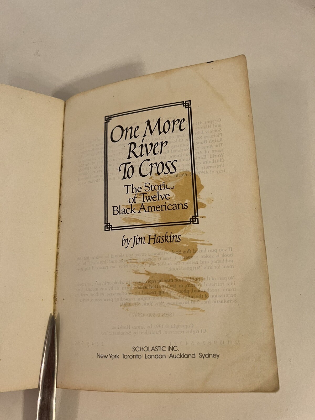 One More River To Cross Jim Haskins 1992 Scholastic