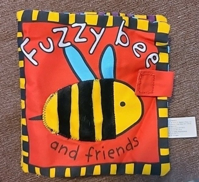 VTG 2003 Priddy Books “Fuzzy Bee and Friends” Cloth Crinkle Sounding Book Baby