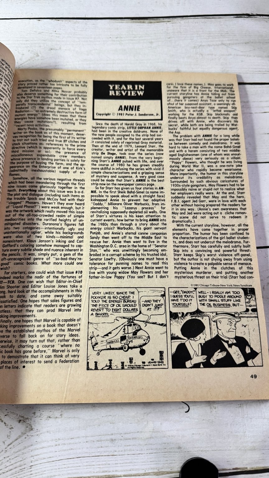 Comics Feature No. 9 1981 Leonard Starr Interview Fred Hembeck Marvel DC Comics