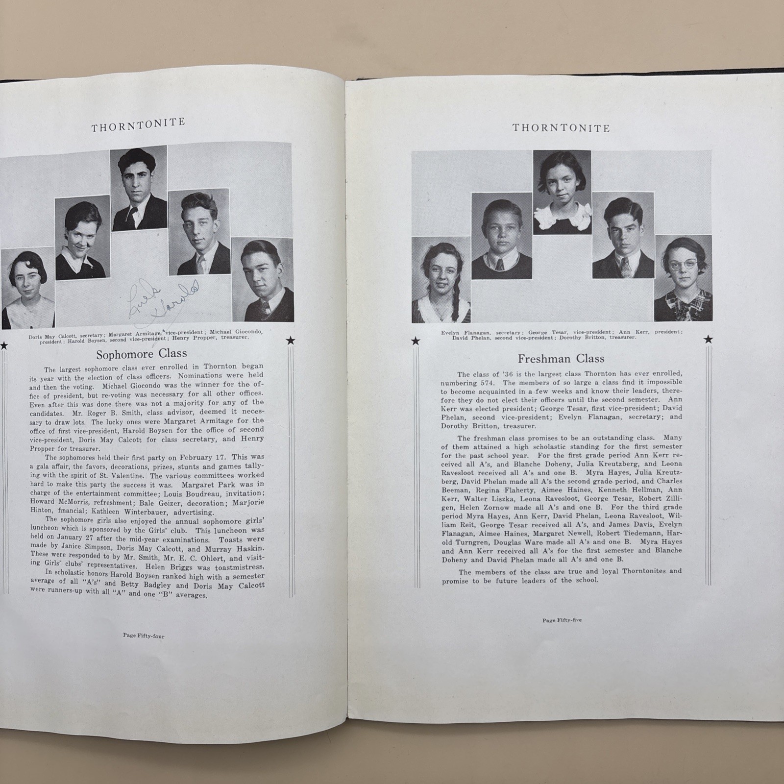 The Thorntonite Eighteenth Yearbook Thornton Township High School Hardcover 1933